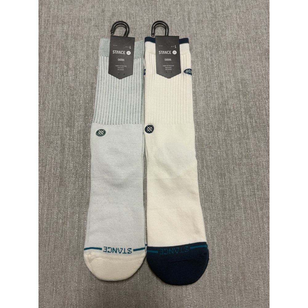2 Pack Stance Combed Cotton Casual Socks Crew Height Mid-Cushion Large (9-13)